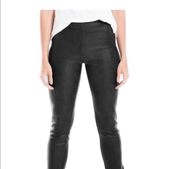 Max Studio Black Women's Faux Leather High Waist-NWT - Picture 3 of 12